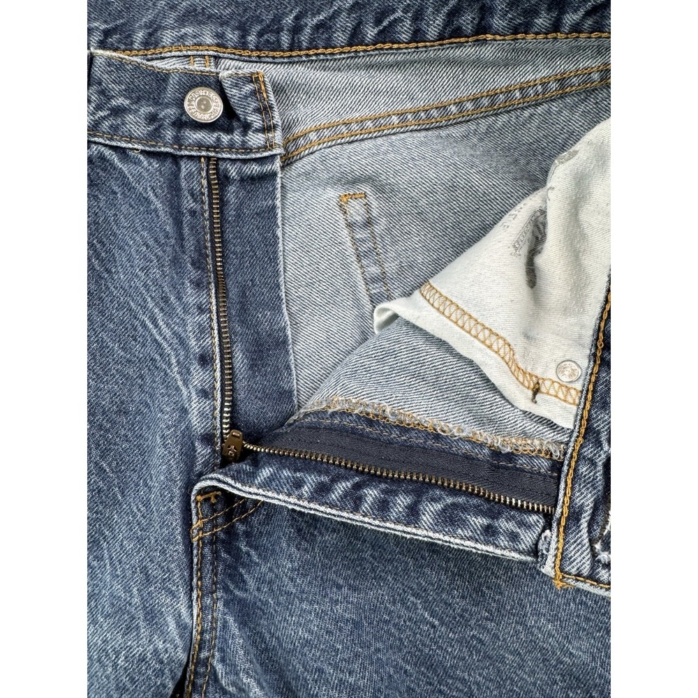 Levi's 505 Regular Fit Blue Denim Jeans Men's 33x30 (Actual 33x29) Medium Wash - Picture 4 of 8